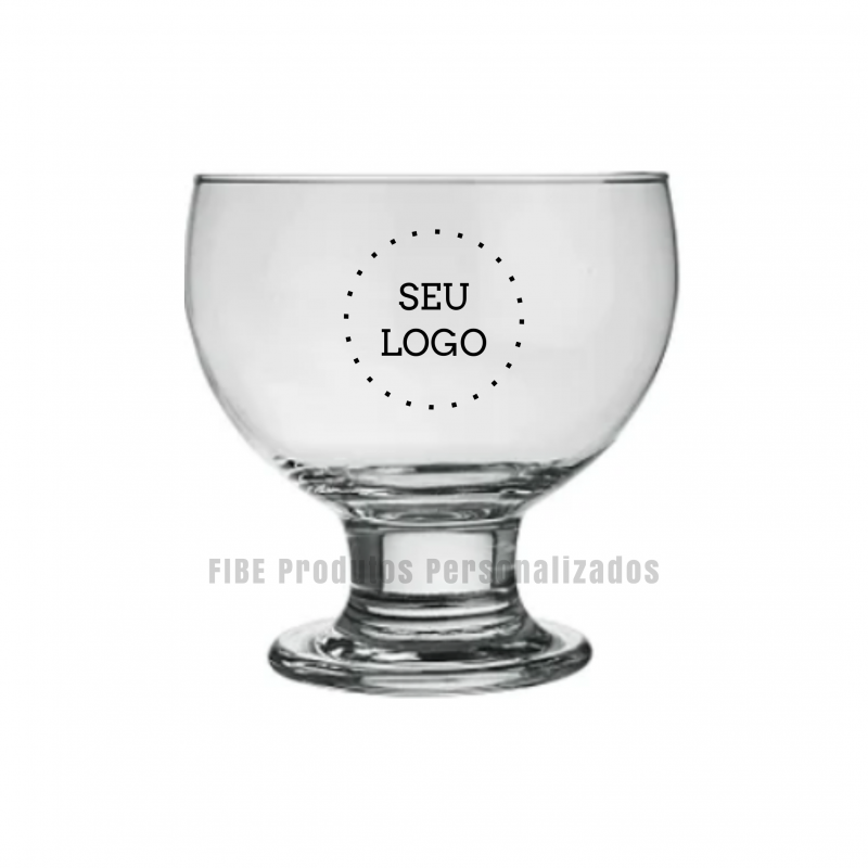 Taça sorvete vidro personalizada