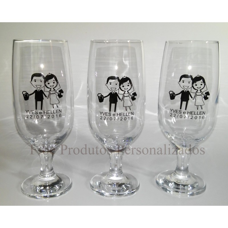 Taça personalizada lembrança casamento